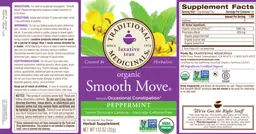 Label for Organic Smooth Move Peppermint