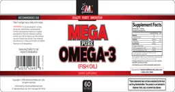 Label for Mega Pure Omega-3