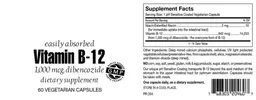 Label for Vitamin B-12