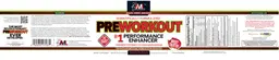 Label for Preworkout Fruit Punch