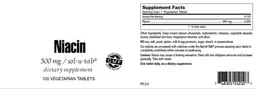 Label for Niacin 500 mg