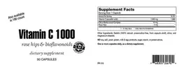 Label for Vitamin C 1000