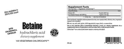 Label for Betaine