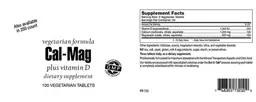 Label for Cal-Mag Plus Vitamin D