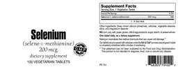 Label for Selenium 200 mcg
