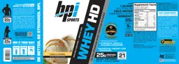 Label for Whey HD Vanilla Caramel