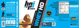 Label for Whey HD Peanut Butter Ice Cream Bar