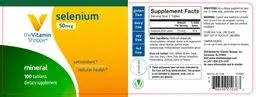 Label for Selenium 50 mcg