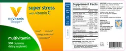 Label for Super Stress With Vitamin C