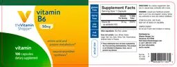 Label for Vitamin B6 50 mg