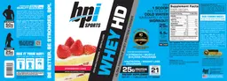 Label for Whey HD Strawberry Cake