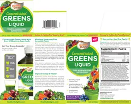 Label for Concentrated Greens Liquid