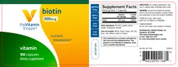 Label for Biotin 300 mcg