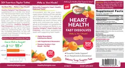 Label for Heart Health Fast Dissolves Delicious Tangy Tangerine Twist