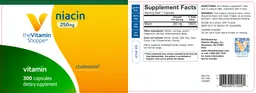 Label for Niacin 250 mg
