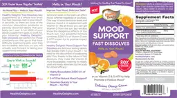 Label for Mood Support Fast Dissolves Delicious Orange Cream
