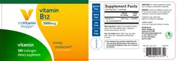 Label for Vitamin B12 3000 mcg