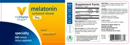 Label for Melatonin 3 mg Sustained Release