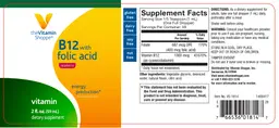 Label for B12 With Folic Acid Raspberry