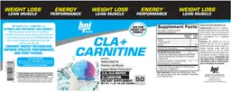 Label for CLA + Carnitine Snow Cone