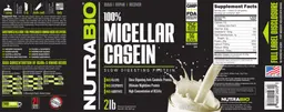 Label for 100% Micellar Casein Unflavored