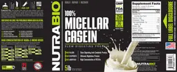 Label for 100% Micellar Casein Unflavored