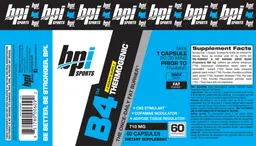 Label for B4 Thermogenic 710 mg