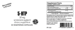 Label for 5-HTP 50 mg