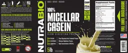 Label for 100% Micellar Casein Alpine Vanilla