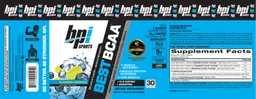 Label for Best BCAA Blueberry Lemonade