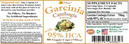 Label for Garcinia Cambogia Extract