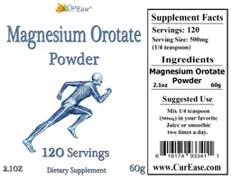 Label for Magnesium Orotate Powder