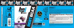 Label for Best BCAA Grape