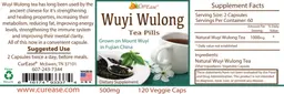Label for Wuyi Wulong Tea Pills 500 mg