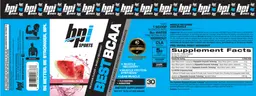 Label for Best BCAA Watermelon Ice