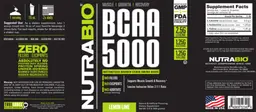 Label for BCAA 5000 Lemon Lime