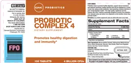 Label for Probiotic Complex 4