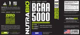 Label for BCAA 5000 Grape