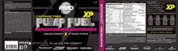 Label for Caffeine Free Pump Fuel Raspberry Lemonade