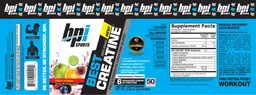 Label for Best Creatine Fruit Punch