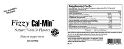 Label for Fizzy Cal-Min Natural Vanilla Flavors