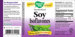Label for Standardized Soy Isoflavones