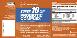Label for Super 10 Billion CFUs Probiotic Complex