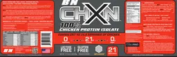 Label for BIN 100% CHXN Unflavored