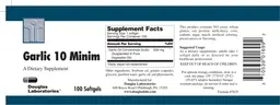 Label for Garlic 10 Minim