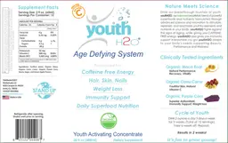 Label for youthH2O Blooming Apple Flavor