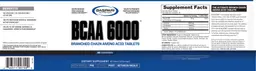Label for BCAA 6000