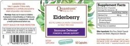 Label for Elderberry 400 mg