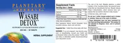 Label for Wasabi Detox 200 mg