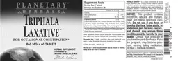 Label for Triphala Laxative
